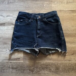 Vintage Lee Medium Dark Wash Cut Off Shorts